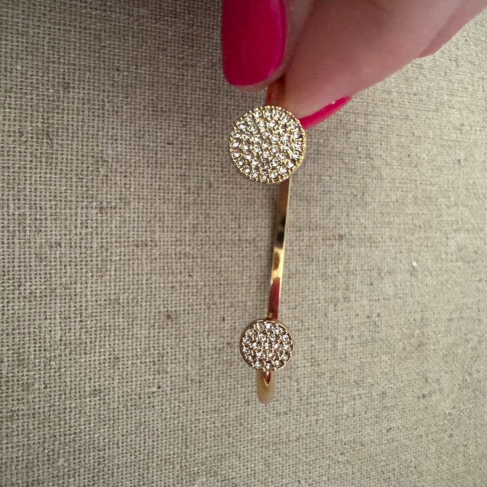 Stella & Dot Gold Pave Disc Bracelet
